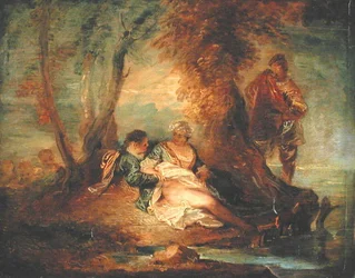 Figures dans un paysage, vers 1700