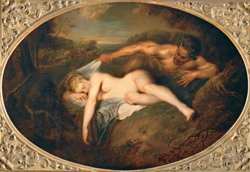Nymphe et satyre ...