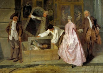 Préparation du colis. Détail gauche de l