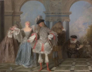 Les comédiens français, vers 1720