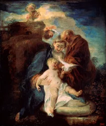La Sainte Famille se repose pendant la fuite en Égypte, 1719