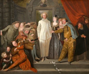 Les Comédiens italiens, vers 1720