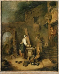 Le cuisinier (peinture sur toile)