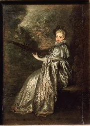 La jeune fille Finette jouant d
