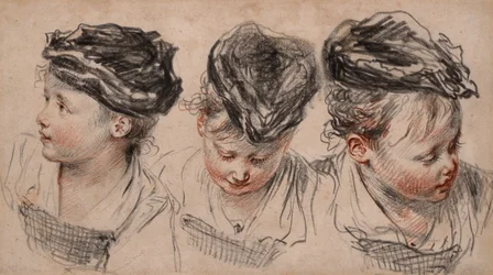 Trois études de tête d