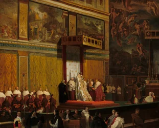 Le pape Pie VII dans la chapelle Sixtine