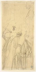 Étude pour la robe et les mains de Madame Moitessier