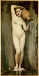 La Source, peinture de Jean-Auguste-Dominique Ingres (1780-1867), 1856, dimensions 1,63 x 0,80. Paris, musée d
