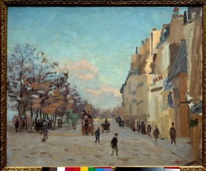 Quai de la gare à Paris, effet de neige