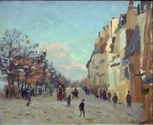 Quai de la gare à Paris, effet de neige