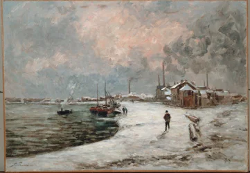 Neige à Ivry (huile sur toile)