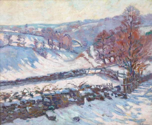 Paysage enneigé à Crozant