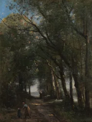 Un chemin à travers les arbres, vers 1870-73
