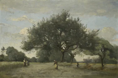 Pommiers dans un champ, vers 1865-70