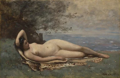 Bacchante au bord de la mer