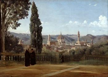 Florence, vue depuis les jardins de Boboli, 1835-1840