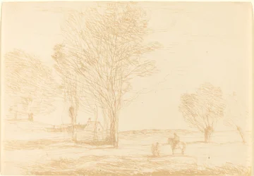 Cavalier arrêté dans la campagne, 1874