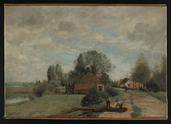 La Route aux Boucherons, Arleux-du-Nord, July 1871 (oil on canvas)