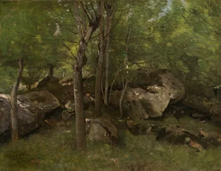Rochers dans la forêt de Fontainebleau, 1860-1865