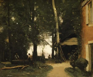 Les rives de la Seine à Conflans, vers 1865-1870