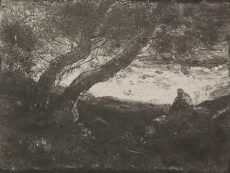Le Rêveur, impression originale 1854, imprimée en 1921