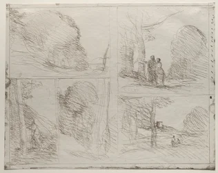 Le jardin de Périclès ; La ruelle du peintre ; Gribouillage ; Le grand bûcheron ; La tour d