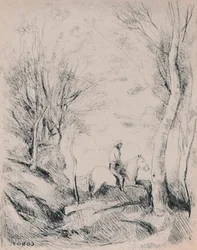 Le Cavalier dans le bois, vers 1854, 1946