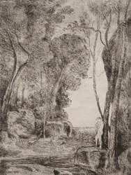 Le Petit Berger, impression originale 1855, imprimée en 1921