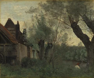 Saules et ferme à Sainte-Catherine-lès-Arras, 1871