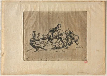 Bacchanale avec enfants et âne
