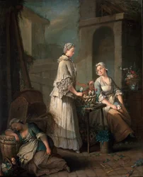 Une marchande de fleurs, vers 1795-1799