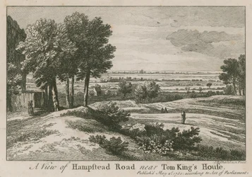Vue de Hampstead Road près de la maison de Tom King