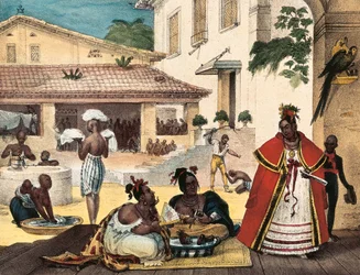 Femmes guaranies, intérieur d