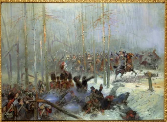 Campagne de Russie en 1812 : Charge du 7e cuirassier du colonel Dubois à la Bérézina le 28/11/1812 en Russie