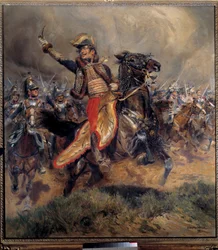 La dernière position du général Antoine Charles comte de Lasalle, tué à Wagram le 6 juillet
