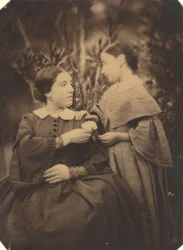 Portrait de femme et enfant, 1855