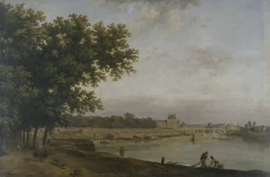 Les Tuileries et le Pont Royal, vus du Cours-la-Reine, en 1783