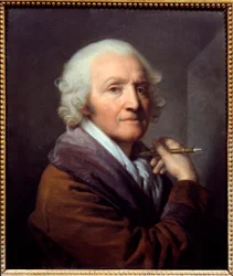 Autoportrait en vieil homme. Peinture de Jean Baptiste Greuze (1725-1805) 1804. Marseille, musée des Beaux-Arts