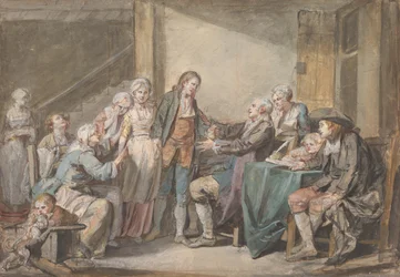 Le contrat de mariage, vers 1761