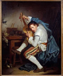 Le guitariste, ou un oiseau qui, de retour de la chasse, accorde sa guitare