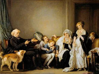 La veuve et son confesseur (peinture à l