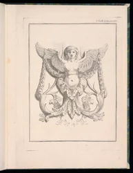 Conception pour un sphinx, pl. 2, Deuxième Cahiers des arabesques dessinés par J. B. Huet... [Livre 2, Portefeuilles d