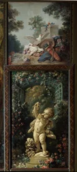 Panneau de porte du salon de l