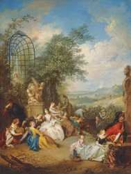 Une fête champêtre pendant la récolte des raisins