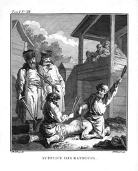 Punition avec batogs. De Voyage en Sibérie, 1766