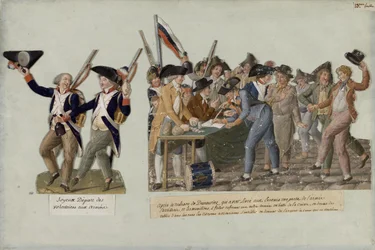 Le départ des volontaires pour les armées révolutionnaires, vers 1793