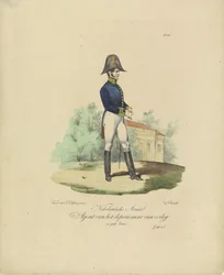 Agent du Département de la Guerre, 1820-1825 (Costumes militaires du Royaume des Pays-Bas)