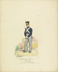 Soldat de la compagnie de garnison, 1820-1825