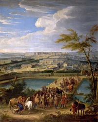 Vue de la ville et du Palais de Versailles, vue de la colline de Montbauron
