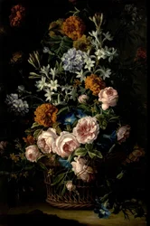 Fleurs dans un panier